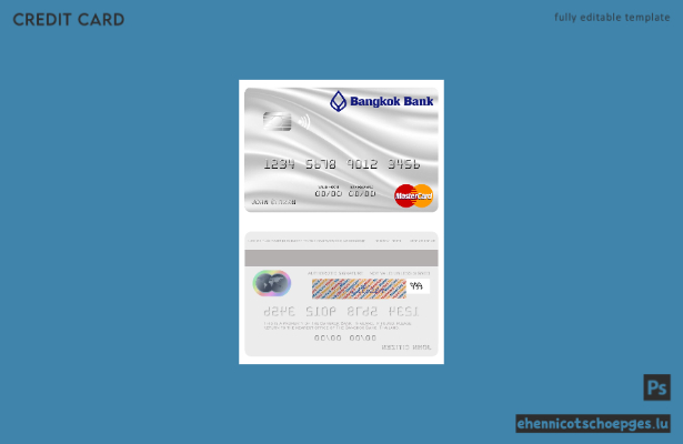 Thailand Bangkok Bank Mastercard graue Mustervorschau